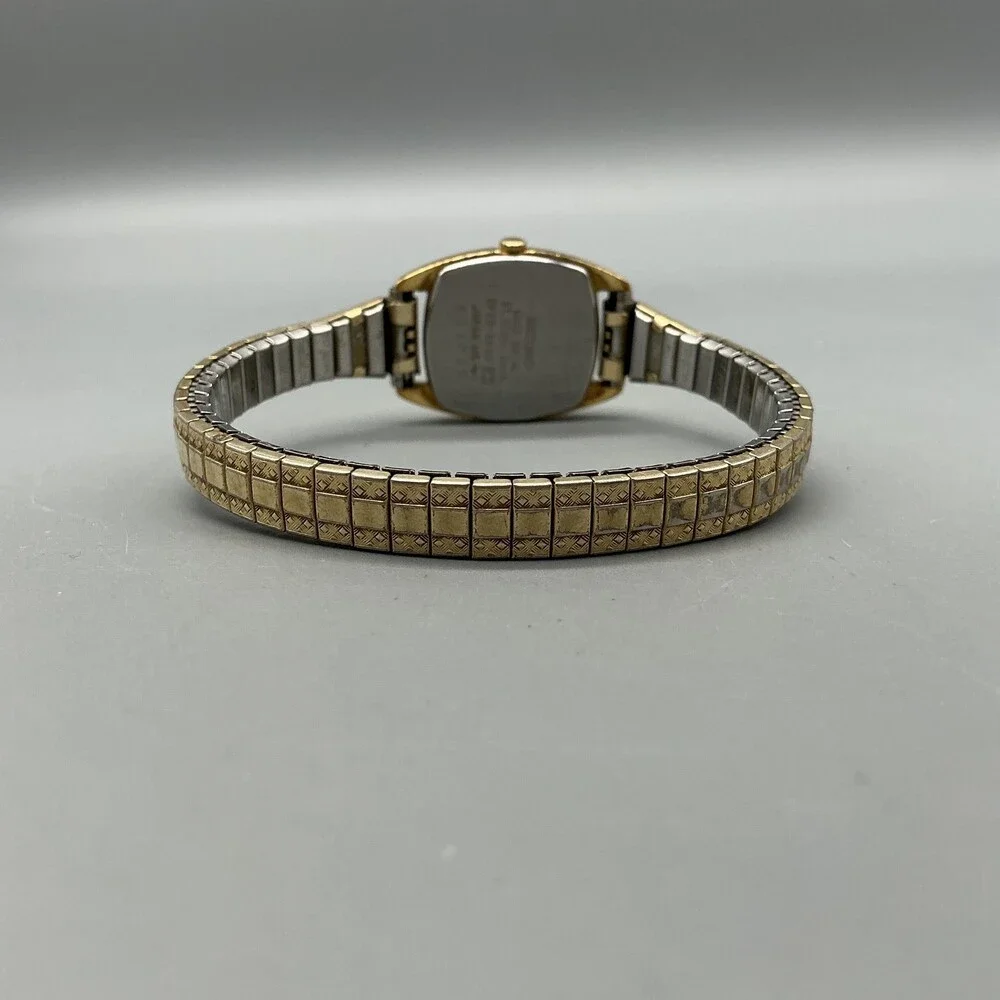 Vintage Seiko 2820-5630 Womens Watch 18mm Gold Dial Gold Tone New Battery